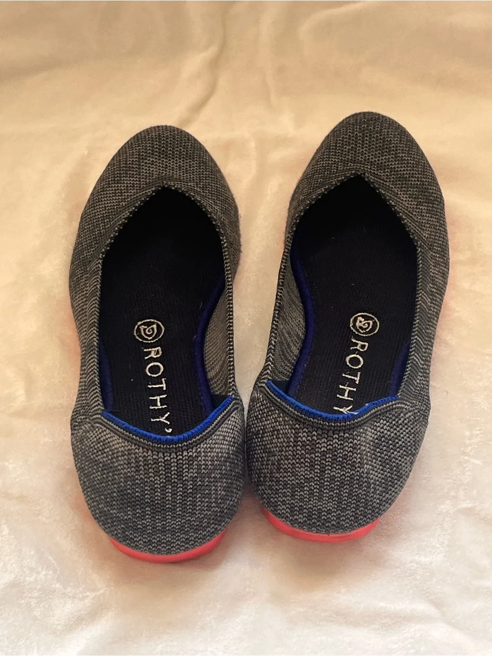 Rothy's Gray Knit Ballet Flats in great condition